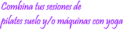 Clases de pilates y yoga